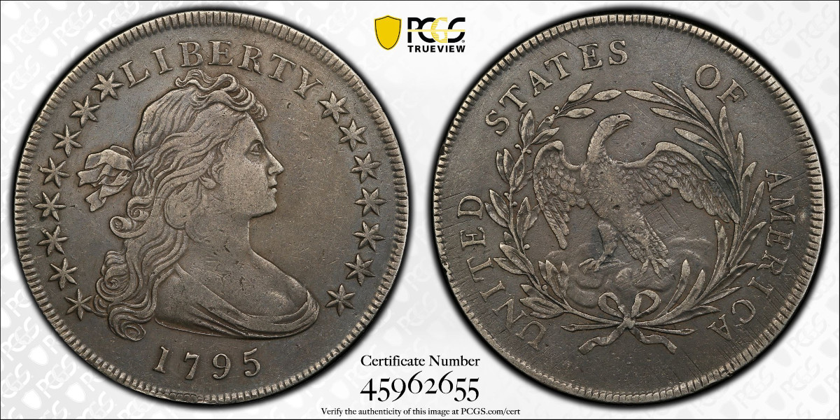 1795-$1-Draped-Bust-Dollar-Small-Eagle-Off-Center-Bust-B-14--BB-51